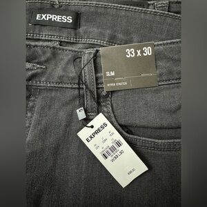 Express Men’s Charcoal Slim Jeans Hyper Stretch